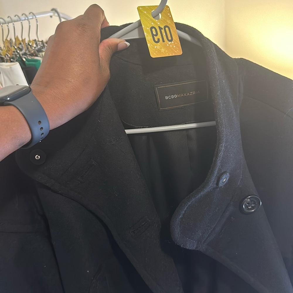 Band Max Black Crop Coat